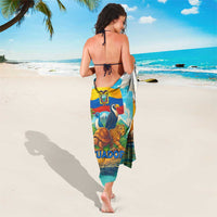 Ecuador Sarong with Wildlife and Flag Landscape Design - Wonder Print Shop