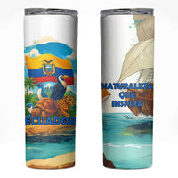 Ecuador Skinny Tumbler with Wildlife and Flag Landscape Design - Wonder Print Shop