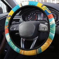 Ecuador Steering Wheel Cover with Wildlife and Flag Landscape Design - Wonder Print Shop