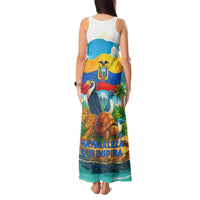 Ecuador Tank Maxi Dress with Wildlife and Flag Landscape Design - Wonder Print Shop