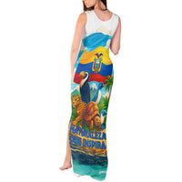 Ecuador Tank Maxi Dress with Wildlife and Flag Landscape Design - Wonder Print Shop
