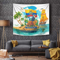 Ecuador Tapestry with Wildlife and Flag Landscape Design - Wonder Print Shop