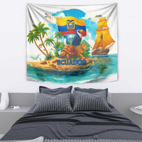 Ecuador Tapestry with Wildlife and Flag Landscape Design - Wonder Print Shop