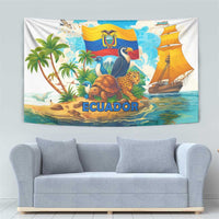 Ecuador Tapestry with Wildlife and Flag Landscape Design - Wonder Print Shop