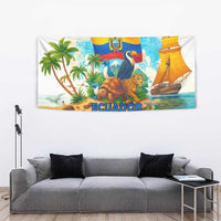 Ecuador Tapestry with Wildlife and Flag Landscape Design - Wonder Print Shop