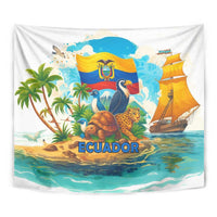 Ecuador Tapestry with Wildlife and Flag Landscape Design - Wonder Print Shop