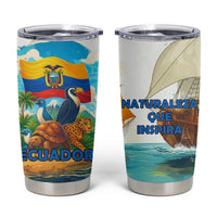 Ecuador Tumbler Cup with Wildlife and Flag Landscape Design - Wonder Print Shop