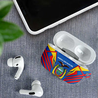 Ecuador AirPods Case with Coat of Arms and Bold Stripe Design - Wonder Print Shop