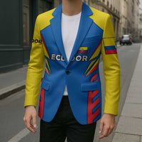 Ecuador Blazer with Coat of Arms and Bold Stripe Design - Wonder Print Shop