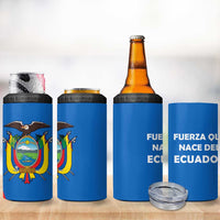 Ecuador 4 in 1 Can Cooler Tumbler with Coat of Arms and Bold Stripe Design - Wonder Print Shop