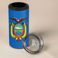 Ecuador 4 in 1 Can Cooler Tumbler with Coat of Arms and Bold Stripe Design - Wonder Print Shop