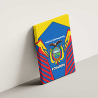 Ecuador Canvas Wall Art with Coat of Arms and Bold Stripe Design - Wonder Print Shop