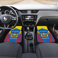 Ecuador Car Mats with Coat of Arms and Bold Stripe Design - Wonder Print Shop