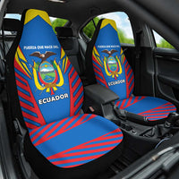 Ecuador Car Seat Cover with Coat of Arms and Bold Stripe Design - Wonder Print Shop