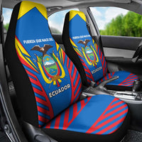 Ecuador Car Seat Cover with Coat of Arms and Bold Stripe Design - Wonder Print Shop
