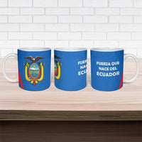 Ecuador Ceramic Mug with Coat of Arms and Bold Stripe Design - Wonder Print Shop