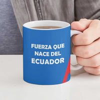 Ecuador Ceramic Mug with Coat of Arms and Bold Stripe Design - Wonder Print Shop