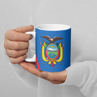 Ecuador Ceramic Mug with Coat of Arms and Bold Stripe Design - Wonder Print Shop