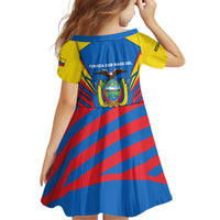 Ecuador Family Matching Puletasi and Hawaiian Shirt with Coat of Arms and Bold Stripe Design - Wonder Print Shop