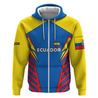 Ecuador Hoodie with Coat of Arms and Bold Stripe Design - Wonder Print Shop
