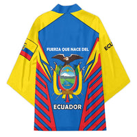 Ecuador Kimono with Coat of Arms and Bold Stripe Design - Wonder Print Shop