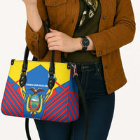 Ecuador Leather Bag with Coat of Arms and Bold Stripe Design - Wonder Print Shop