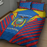 Ecuador Quilt Bed Set with Coat of Arms and Bold Stripe Design - Wonder Print Shop