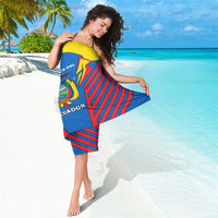 Ecuador Sarong with Coat of Arms and Bold Stripe Design - Wonder Print Shop