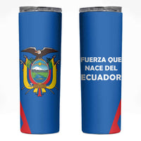 Ecuador Skinny Tumbler with Coat of Arms and Bold Stripe Design - Wonder Print Shop