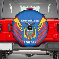 Ecuador Spare Tire Cover with Coat of Arms and Bold Stripe Design - Wonder Print Shop