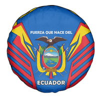 Ecuador Spare Tire Cover with Coat of Arms and Bold Stripe Design - Wonder Print Shop