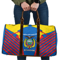 Ecuador Travel Bag with Coat of Arms and Bold Stripe Design - Wonder Print Shop