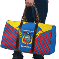 Ecuador Travel Bag with Coat of Arms and Bold Stripe Design - Wonder Print Shop