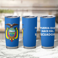 Ecuador Tumbler Cup with Coat of Arms and Bold Stripe Design - Wonder Print Shop