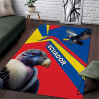 Ecuador Area Rug with Andean Condor and Chevron Stripe Design - Wonder Print Shop