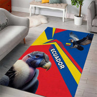 Ecuador Area Rug with Andean Condor and Chevron Stripe Design - Wonder Print Shop