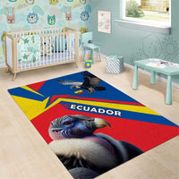 Ecuador Area Rug with Andean Condor and Chevron Stripe Design - Wonder Print Shop