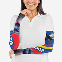 Ecuador Arm Sleeves with Andean Condor and Chevron Stripe Design - Wonder Print Shop