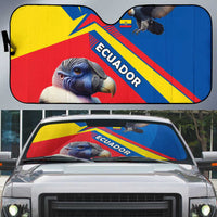 Ecuador Auto Sun Shade with Andean Condor and Chevron Stripe Design - Wonder Print Shop