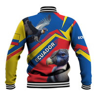 Ecuador Baseball Jacket with Andean Condor and Chevron Stripe Design - Wonder Print Shop