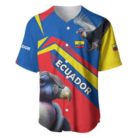 Ecuador Baseball Jersey with Andean Condor and Chevron Stripe Design - Wonder Print Shop