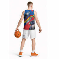 Ecuador Basketball Jersey with Andean Condor and Chevron Stripe Design - Wonder Print Shop