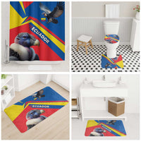 Ecuador Bathroom Set with Andean Condor and Chevron Stripe Design - Wonder Print Shop