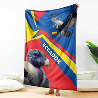 Ecuador Blanket with Andean Condor and Chevron Stripe Design - Wonder Print Shop