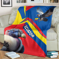 Ecuador Blanket with Andean Condor and Chevron Stripe Design - Wonder Print Shop