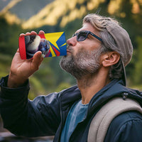 Ecuador 4 in 1 Can Cooler Tumbler with Andean Condor and Chevron Stripe Design - Wonder Print Shop