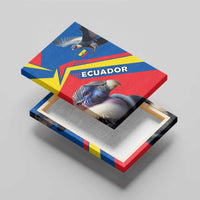Ecuador Canvas Wall Art with Andean Condor and Chevron Stripe Design - Wonder Print Shop