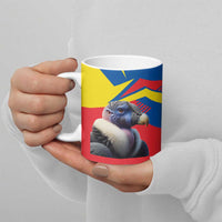 Ecuador Ceramic Mug with Andean Condor and Chevron Stripe Design - Wonder Print Shop