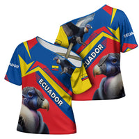 Ecuador Cross Shoulder Shirt with Andean Condor and Chevron Stripe Design - Wonder Print Shop