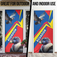 Ecuador Door Cover with Andean Condor and Chevron Stripe Design - Wonder Print Shop
